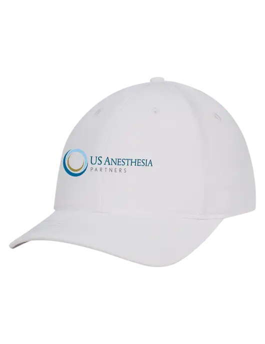 White Nylon Twill Performance Cap w/US Anesthesia Partners Logo