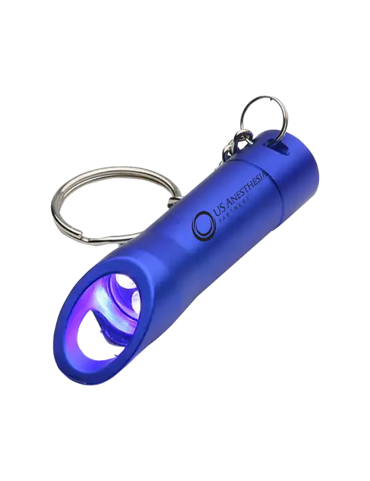 Royal Pocket LED Flashlight with Bottle Opener & Keychain w/US Anesthesia Partners Logo
