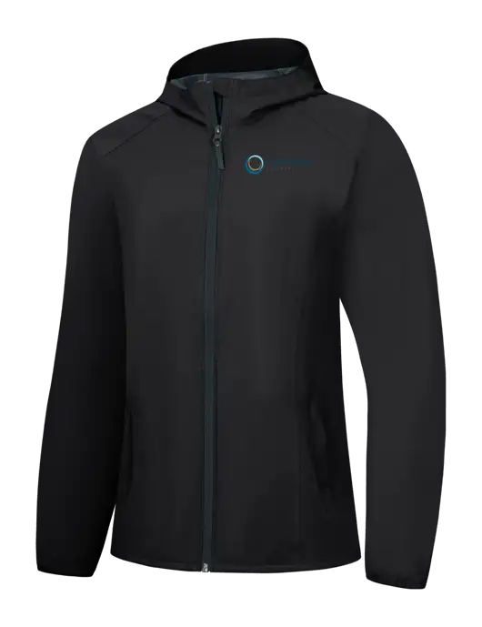 Womens Black Essential Rain Jacket w/US Anesthesia Partners Logo
