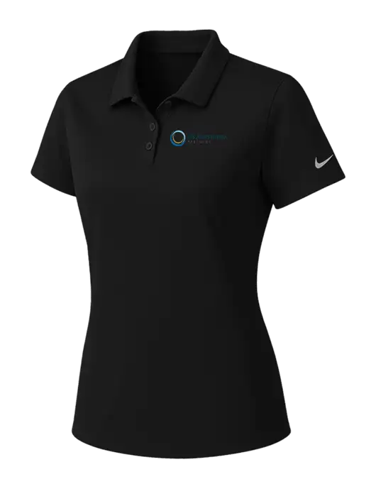 Nike Womens Black Dry Essential Solid Polo w/US Anesthesia Partners Logo