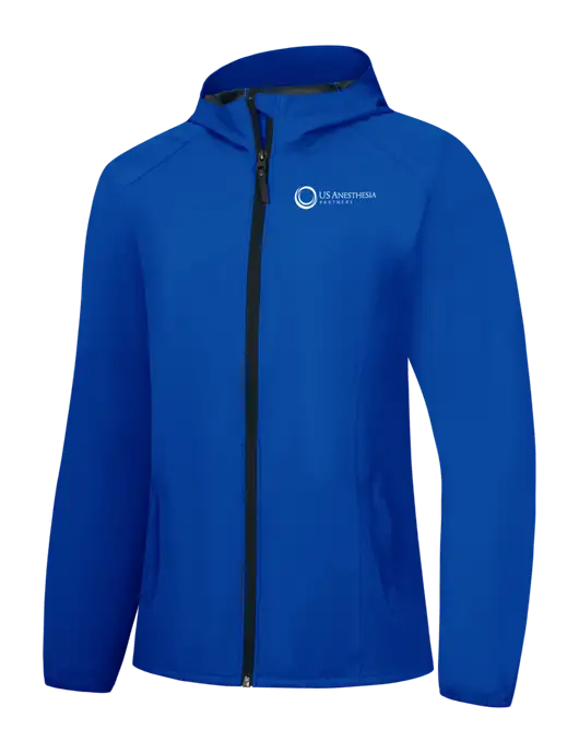 Womens Royal Essential Rain Jacket w/US Anesthesia Partners Logo