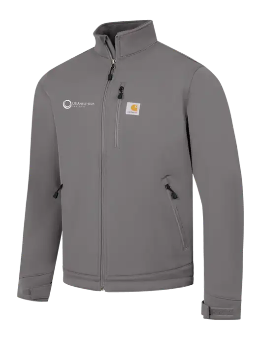 Carhartt Dark Medium Grey Crowley Soft Shell Jacket w/US Anesthesia Partners Logo