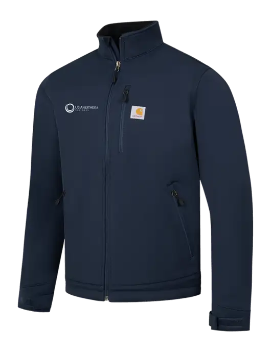 Carhartt Navy Crowley Soft Shell Jacket w/US Anesthesia Partners Logo
