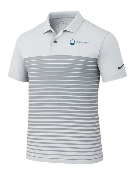 Nike Light Grey Dri-FIT Vapor Block Polo w/US Anesthesia Partners Logo