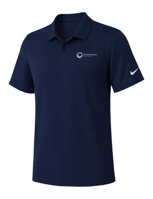 Nike Navy Dry Essential Solid Polo w/US Anesthesia Partners Logo