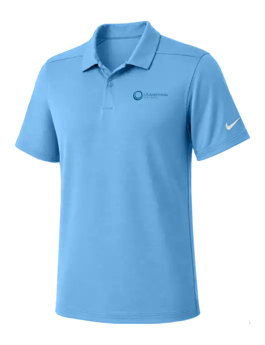Nike Light Blue Dry Essential Solid Polo w/US Anesthesia Partners Logo