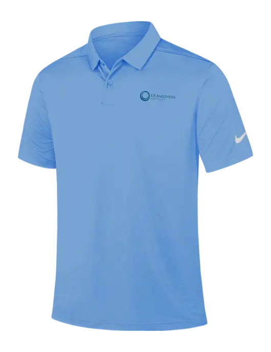 Nike Light Blue Dry Essential Solid Polo w/US Anesthesia Partners Logo