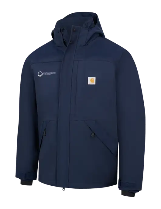 Carhartt Navy Storm Defender Shoreline Jacket w/US Anesthesia Partners Logo