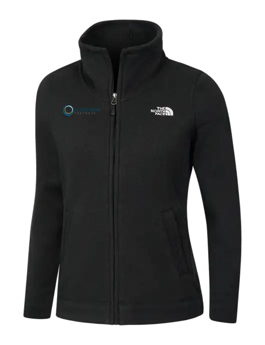 North Face Womens Black Heather Sweater Fleece Jacket w/US Anesthesia Partners Logo