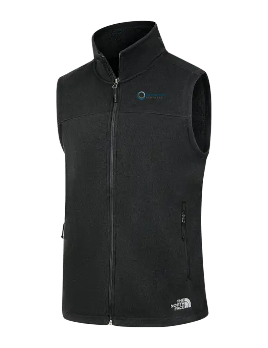 North Face Black Heather Sweater Fleece Vest  w/US Anesthesia Partners Logo
