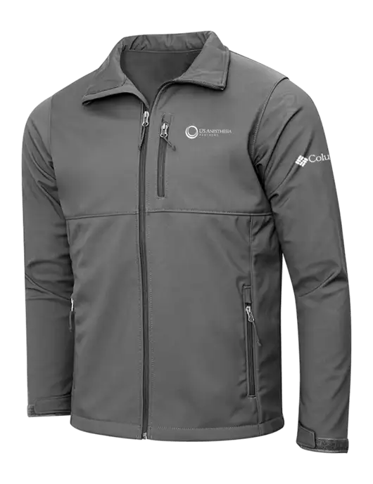 Columbia Medium Grey Ascender Softshell Jacket w/US Anesthesia Partners Logo