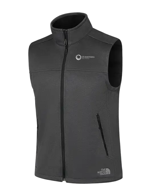 North Face Dark Grey Heather Ridgewall Soft Shell Vest w/US Anesthesia Partners Logo