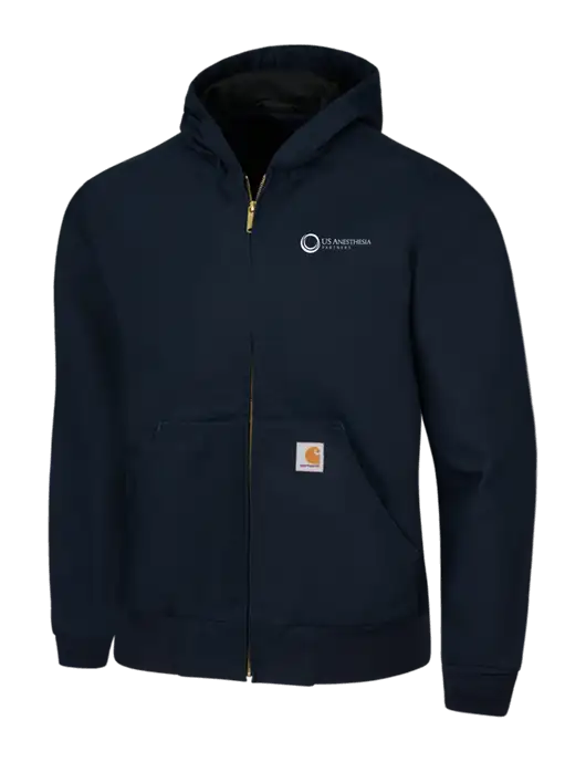 Carhartt Navy Thermal Lined Duck Active Jacket w/US Anesthesia Partners Logo