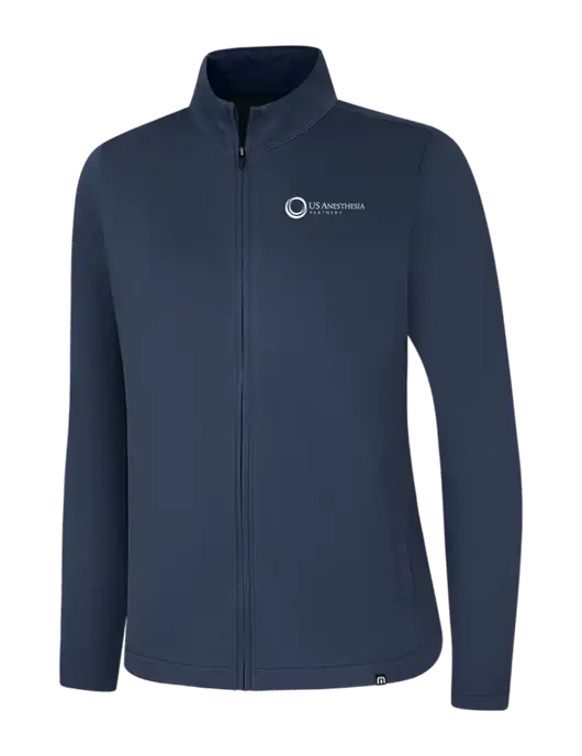 TravisMathew Womens Navy Coveside Full-Zip w/US Anesthesia Partners Logo