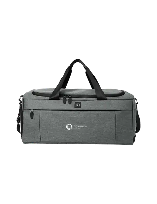 TravisMathew Dark Grey Heather Duration Duffel w/US Anesthesia Partners Logo