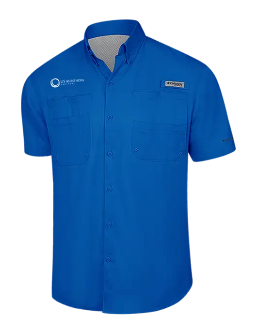 Columbia Royal PFG Tamiami II Short Sleeve Shirt w/US Anesthesia Partners Logo