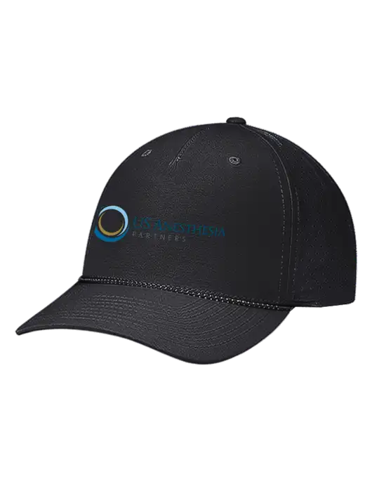 Richardson Laser Perf Performance Black/Black-Grey Rope Cap w/US Anesthesia Partners Logo