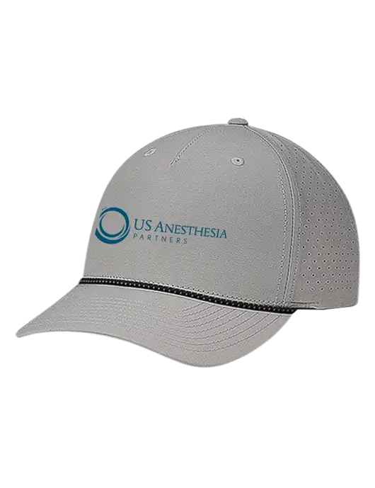Richardson Laser Perf Performance Light Grey/Black-Grey Rope Cap w/US Anesthesia Partners Logo