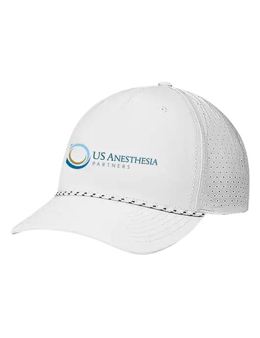 Richardson Laser Perf Performance White/White-Black Rope Cap w/US Anesthesia Partners Logo
