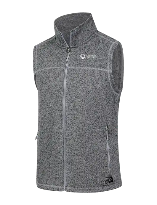 North Face Medium Grey Heather Sweater Fleece Vest w/US Anesthesia Partners Logo