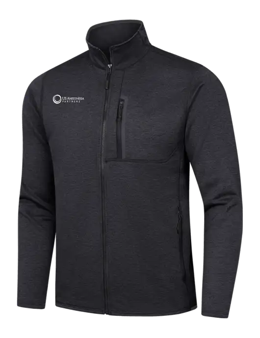 North Face Dark Grey Heather Skyline Full-Zip Fleece Jacket w/US Anesthesia Partners Logo