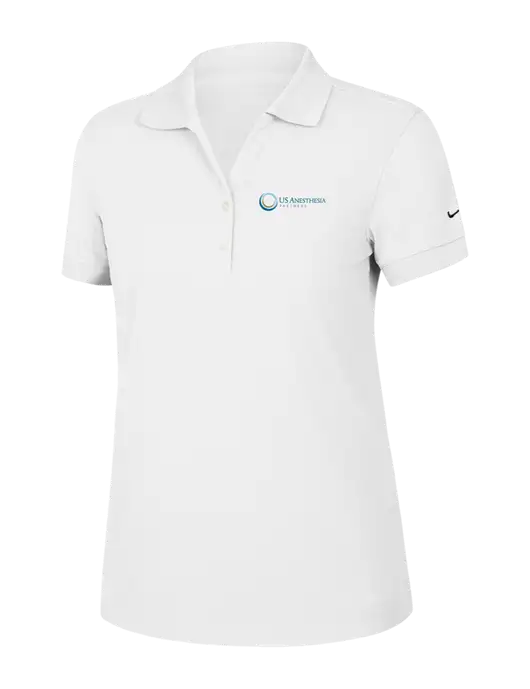 Nike Womens Dri-FIT Classic White Polo w/US Anesthesia Partners Logo