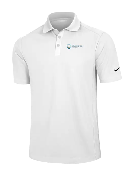 Nike White Dri-FIT Classic Polo w/US Anesthesia Partners Logo