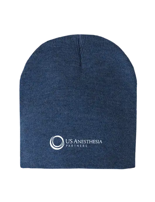 Dark Royal Heather Element Knit Beanie w/US Anesthesia Partners Logo