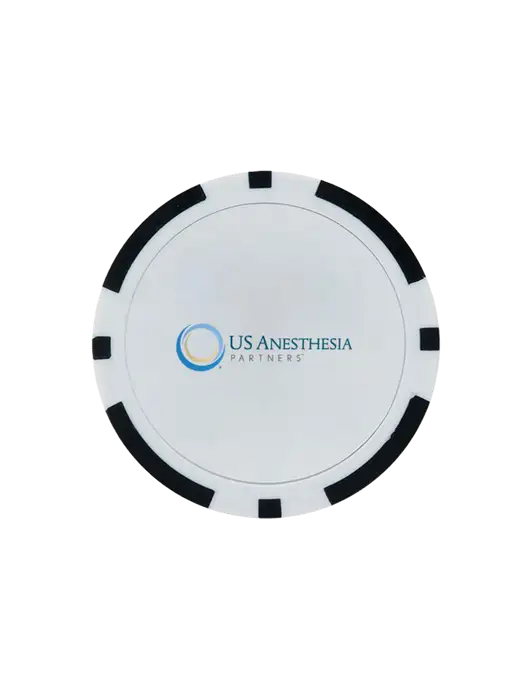 Black Poker Chip Ball Marker w/US Anesthesia Partners Logo