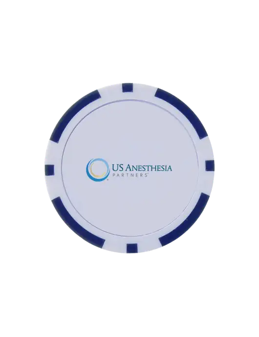 Dark Royal Poker Chip Ball Marker w/US Anesthesia Partners Logo