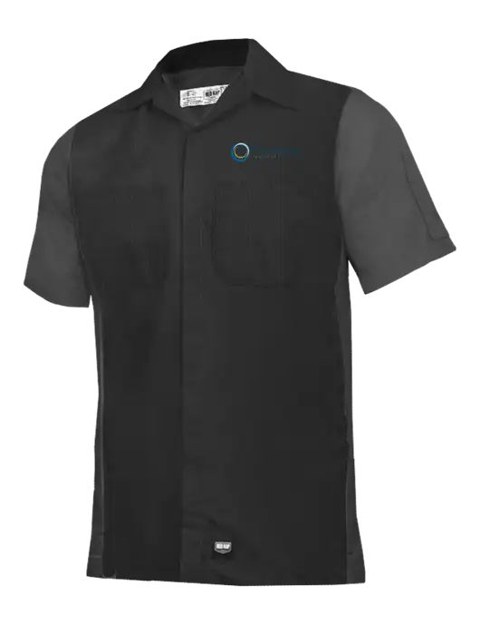 Red Kap Black/Charcoal Short Sleeve Ripstop Crew Shirt w/US Anesthesia Partners Logo