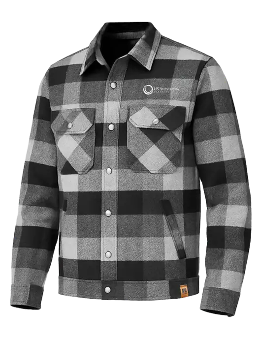 Russell Outdoors Black Plaid Basin Jacket w/US Anesthesia Partners Logo