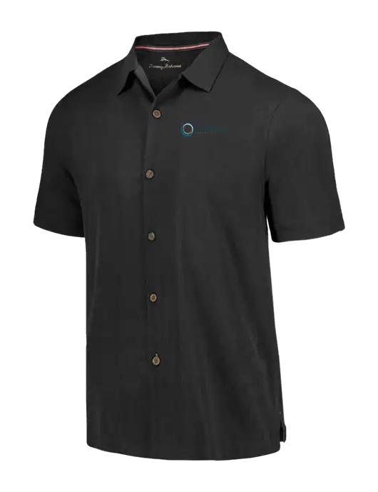 Tommy Bahama Black Tropic Isles Short Sleeve Shirt w/US Anesthesia Partners Logo