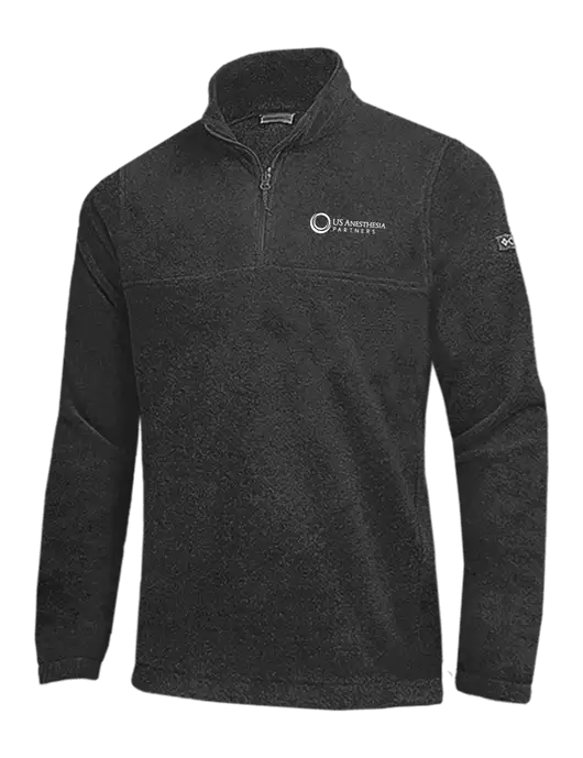 Columbia Charcoal Heather Steens Mountain Fleece 1/2 Zip Pullover w/US Anesthesia Partners Logo