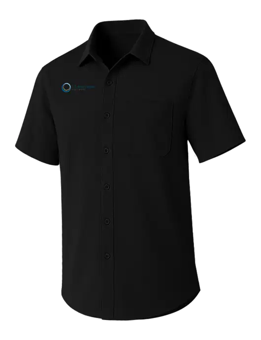 Black Short Sleeve UV Dockside Shirt w/US Anesthesia Partners Logo