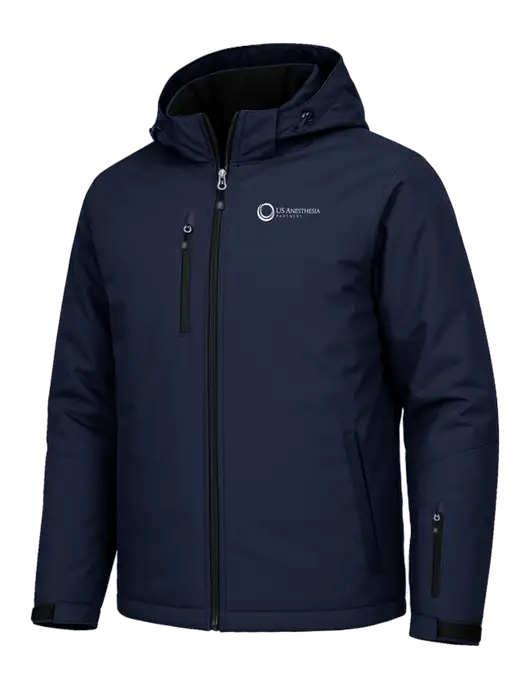 Cold Weather Vortex Light Navy/ Dark Navy Waterproof 3-in-1 Jacket with Detachable Hood w/US Anesthesia Partners Logo, US Anesthesia Partners Logo