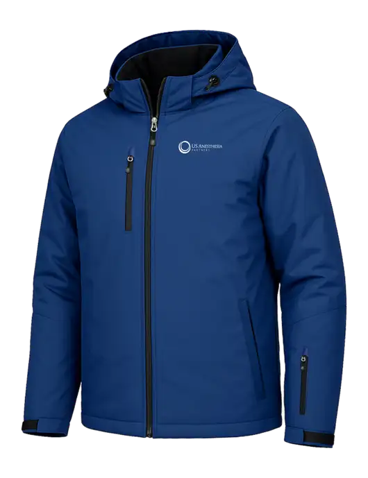Cold Weather Vortex Royal/ Black Waterproof 3-in-1 Jacket with Detachable Hood w/US Anesthesia Partners Logo, US Anesthesia Partners Logo