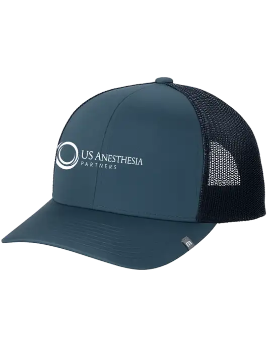 TravisMathew Dark Slate Blue Cruz Trucker Cap w/US Anesthesia Partners Logo