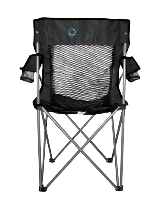 Titan Black/Black Mesh Folding Chair w/US Anesthesia Partners Logo