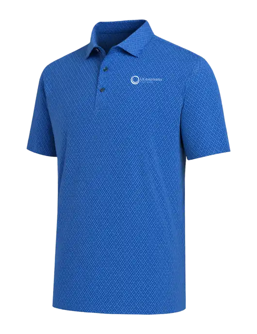 Callaway All-Over Stitched Royal Chev Polo  w/US Anesthesia Partners Logo