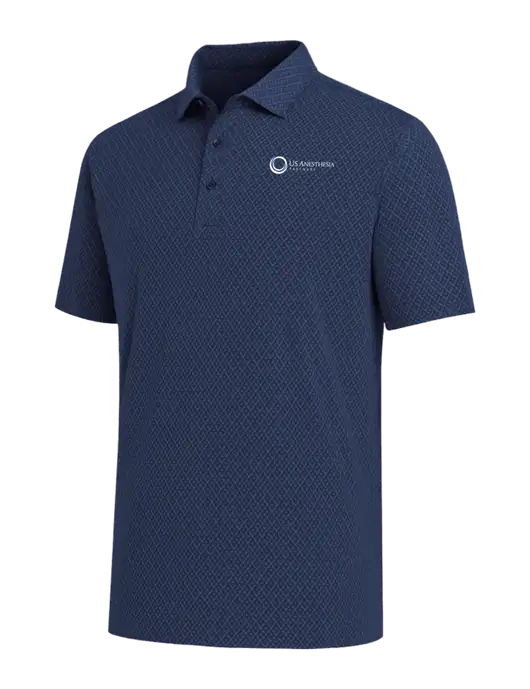 Callaway All-Over Stitched Dark Navy Chev Polo  w/US Anesthesia Partners Logo