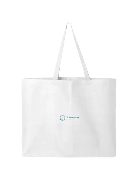 Sturdy Canvas White Tote w/US Anesthesia Partners Logo