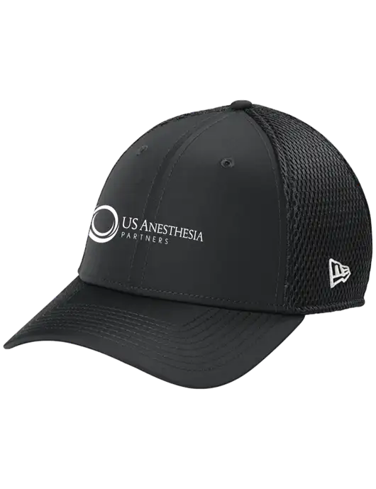 New Era 39THIRTY Performance Stretch Charcoal Grey Mesh Cap w/US Anesthesia Partners Logo