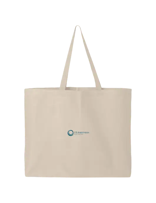 Sturdy Canvas Tan Tote w/US Anesthesia Partners Logo