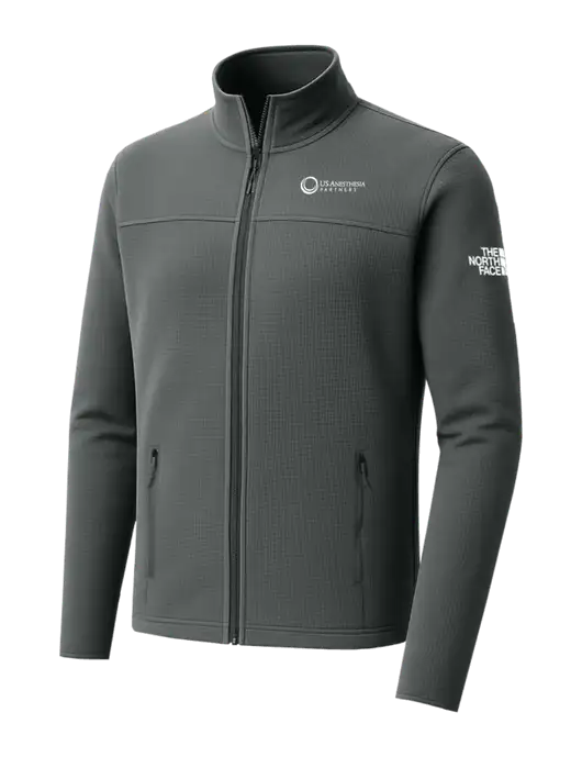 The North Face Aim Full-Zip Dark Medium Grey Fleece Jacket w/US Anesthesia Partners Logo