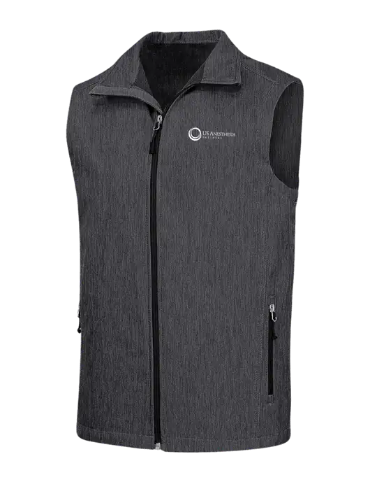 Charcoal Grey Heather Core Soft Shell Vest w/US Anesthesia Partners Logo