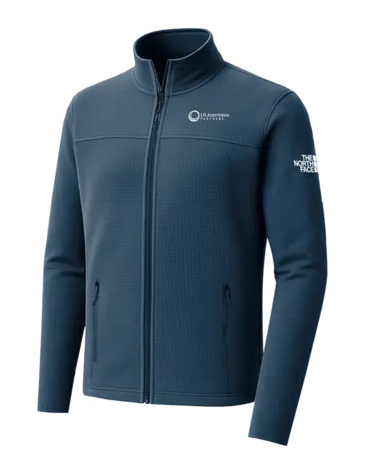 The North Face Aim Full-Zip Light Navy Fleece Jacket w/US Anesthesia Partners Logo