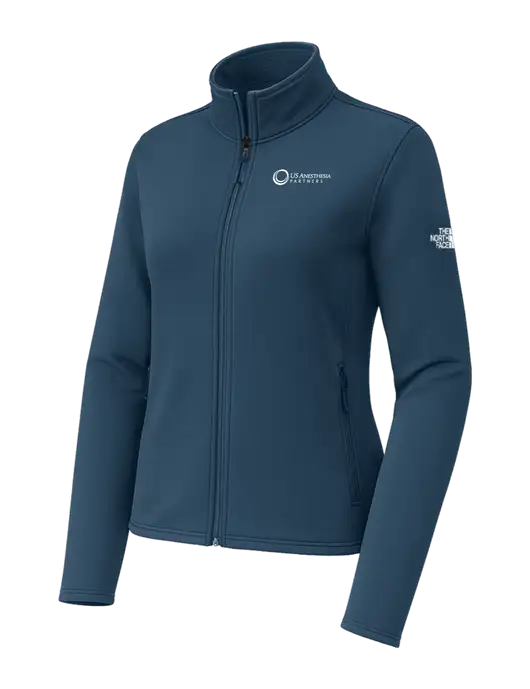 The North Face Womens Aim Full-Zip Light Navy Fleece Jacket w/US Anesthesia Partners Logo