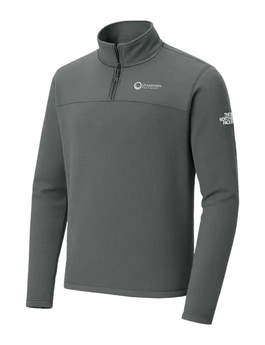 The North Face Aim 1/4-Zip Dark Medium Grey Fleece w/US Anesthesia Partners Logo