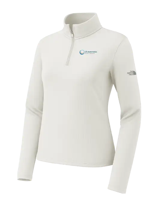The North Face Womens Aim 1/4-Zip Ivory Fleece w/US Anesthesia Partners Logo